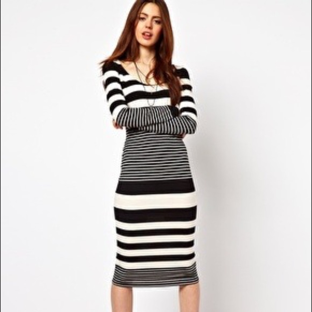 ASOS Striped midi dress sz 12